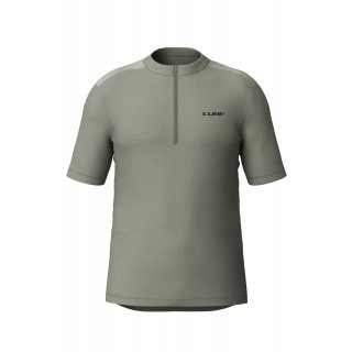 Cube Trikot half zip CMPT kurzarm gren